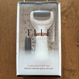 Elle Coreless Foot File Hard Dry Skin & Callus Remover, White - NEW